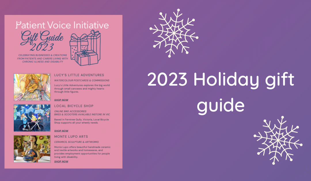 Download Holiday gift guide for patients carers 2023